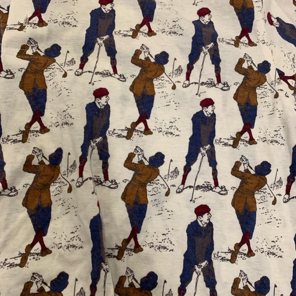Par Four men’s polo with golfer man playing golf patterned - Picture 2 of 4